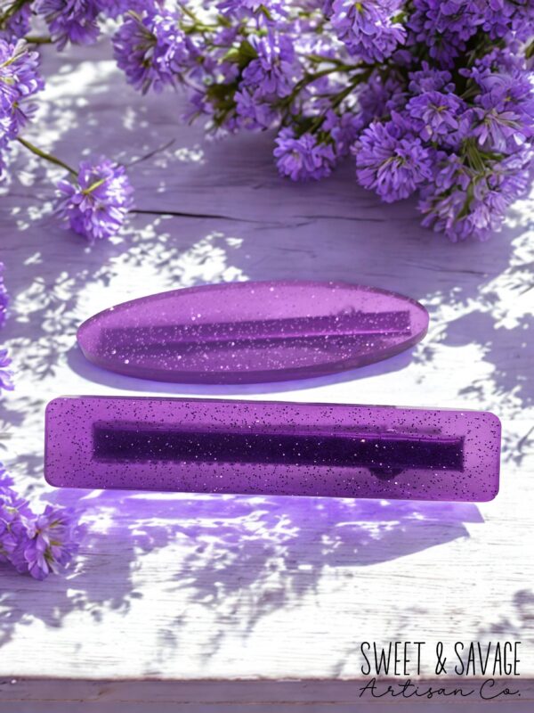Purple Glitter Hair Clip Set - Image 2