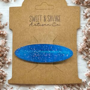 Blue Glitter Hair Clip