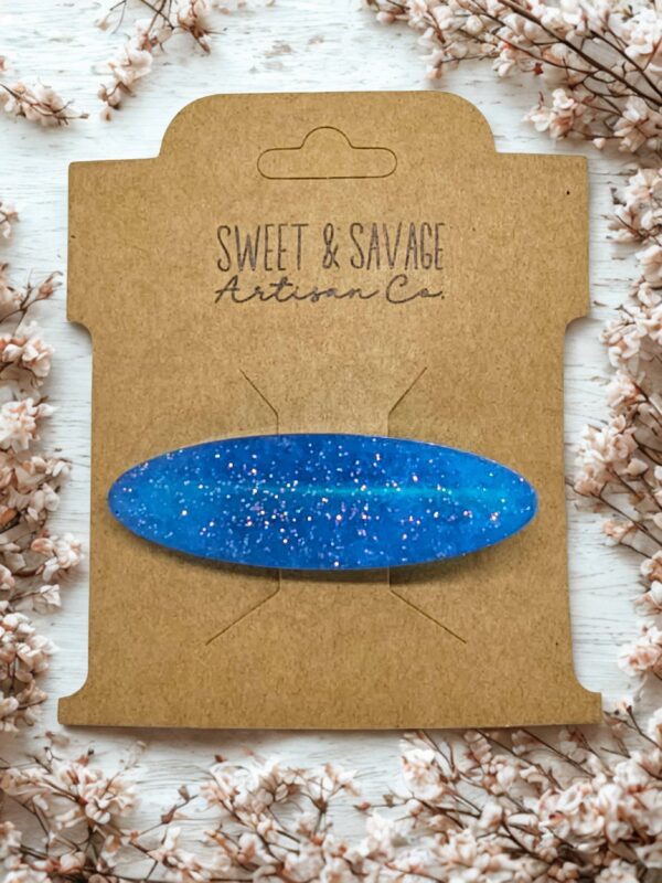 Blue Glitter Hair Clip
