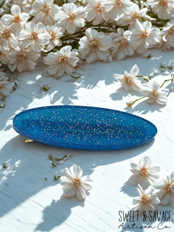 Blue Glitter Hair Clip - Image 2