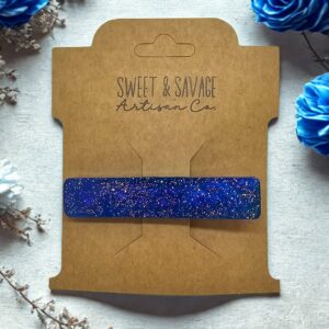 Dark Blue Glitter Hair Clip