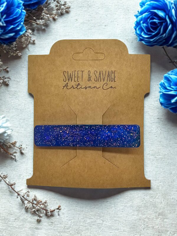 Dark Blue Glitter Hair Clip