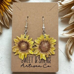 Sunflower Dangle Earrings