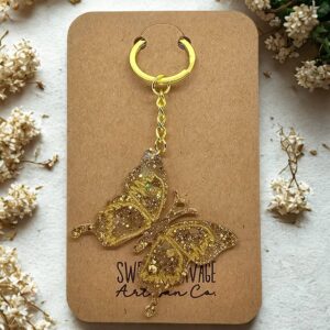 Gold Butterfly Keychain