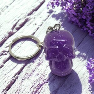 Purple Skull Keychain – Gothic & Alternative Style