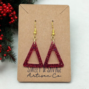 Scarlet Sleek Triangle Drop Earrings