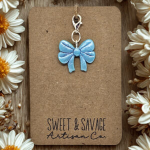 Blue Bow Accessory Charm